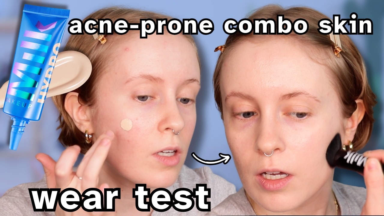 Testing the NEW Milk Makeup Hydro Grip Gel Skin Tint: 9-hour wear test on my acne-prone, combo skin!
