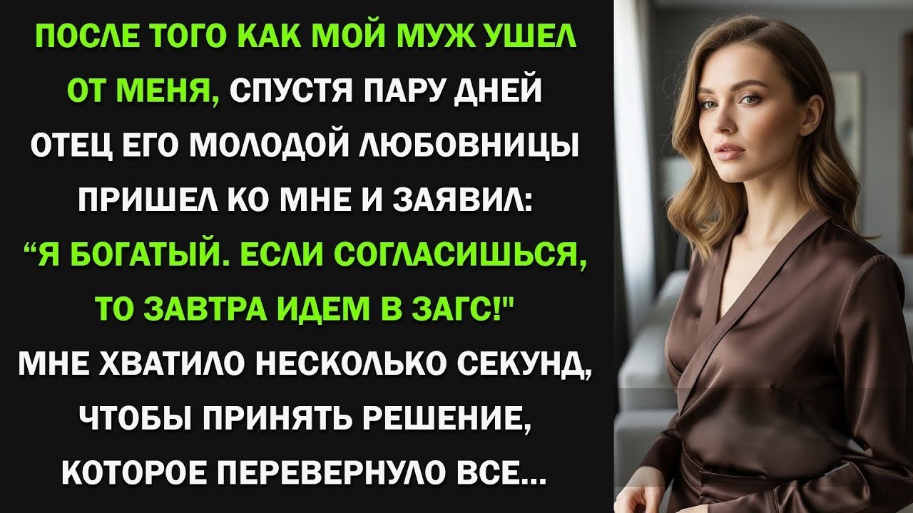 Муж бросил меня ради молодой любовницы. А через пару дней ее отец позвал меня замуж и...