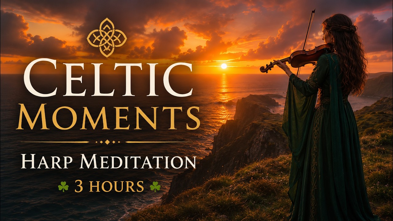 Celtic Meditation Music – 3 Hours 🍃 Sacred Celtic Dawn | Harp, Flute & Violin | Deep Relaxation