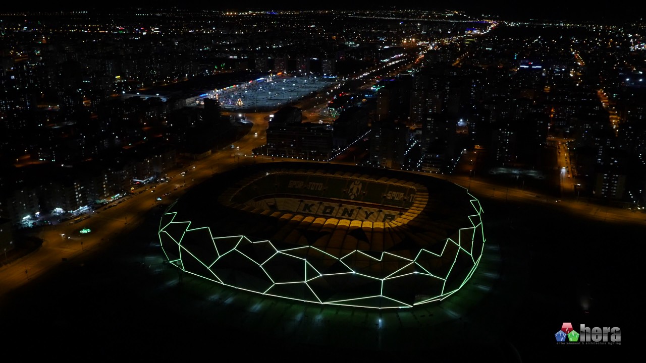Konya Büyükşehir  Stadium / Pixel LED Facade Lighting /Konya - Turkey