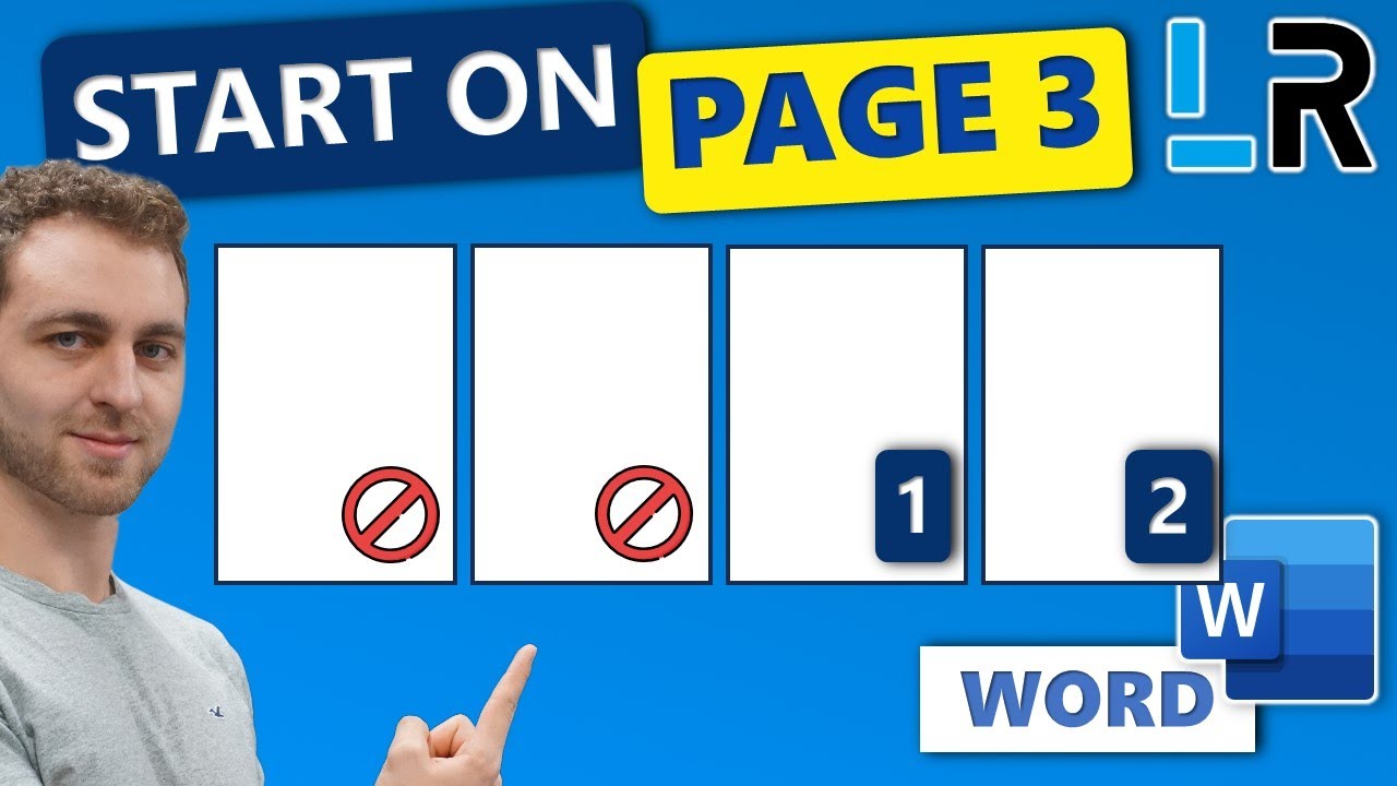 Insert Page Number From 3rd Page in Word