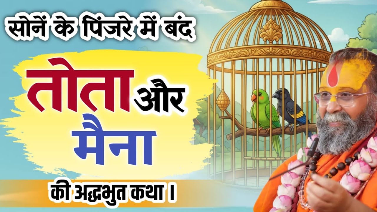 तोता और मैना की अद्भुत कथा — सुनकर हैरान रह जाएंगे | rajendra das ji maharaj