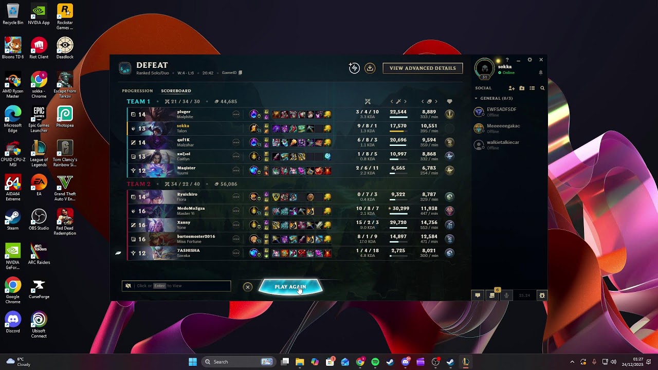 New to League | 3 Day Ever Ranked Games with Katarina