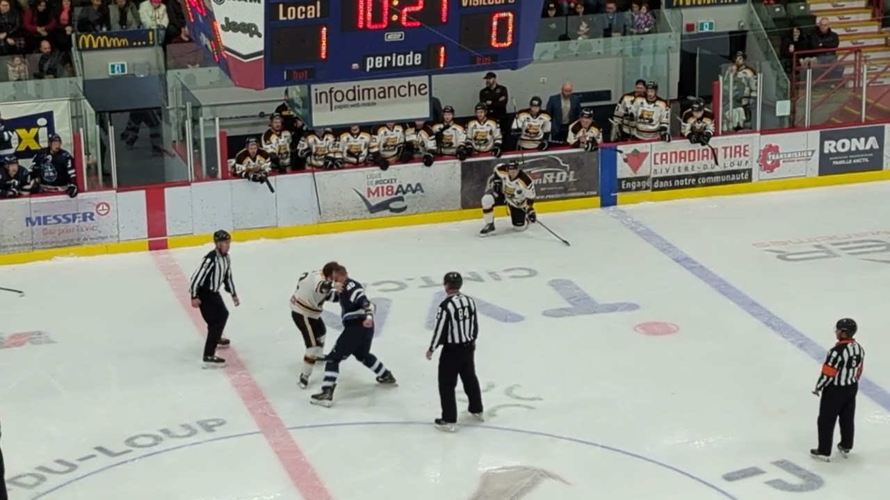 Fight/Bagarre André Thibault vs Guillaume Morin 16 mars 2024