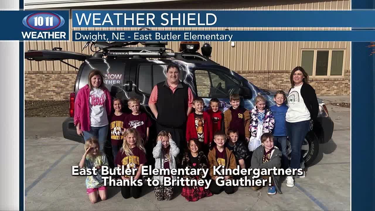 Bill Rentschler & the 10/11 Weather Shield visit East Butler Elementary