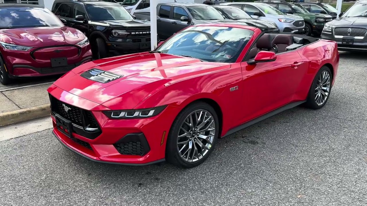 2024 Ford Mustang GT Convertible in Race Red