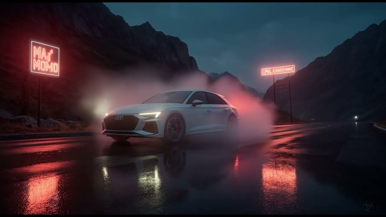 Foggy Road Silence | Audi in a Moody Misty Night & Chill Beats