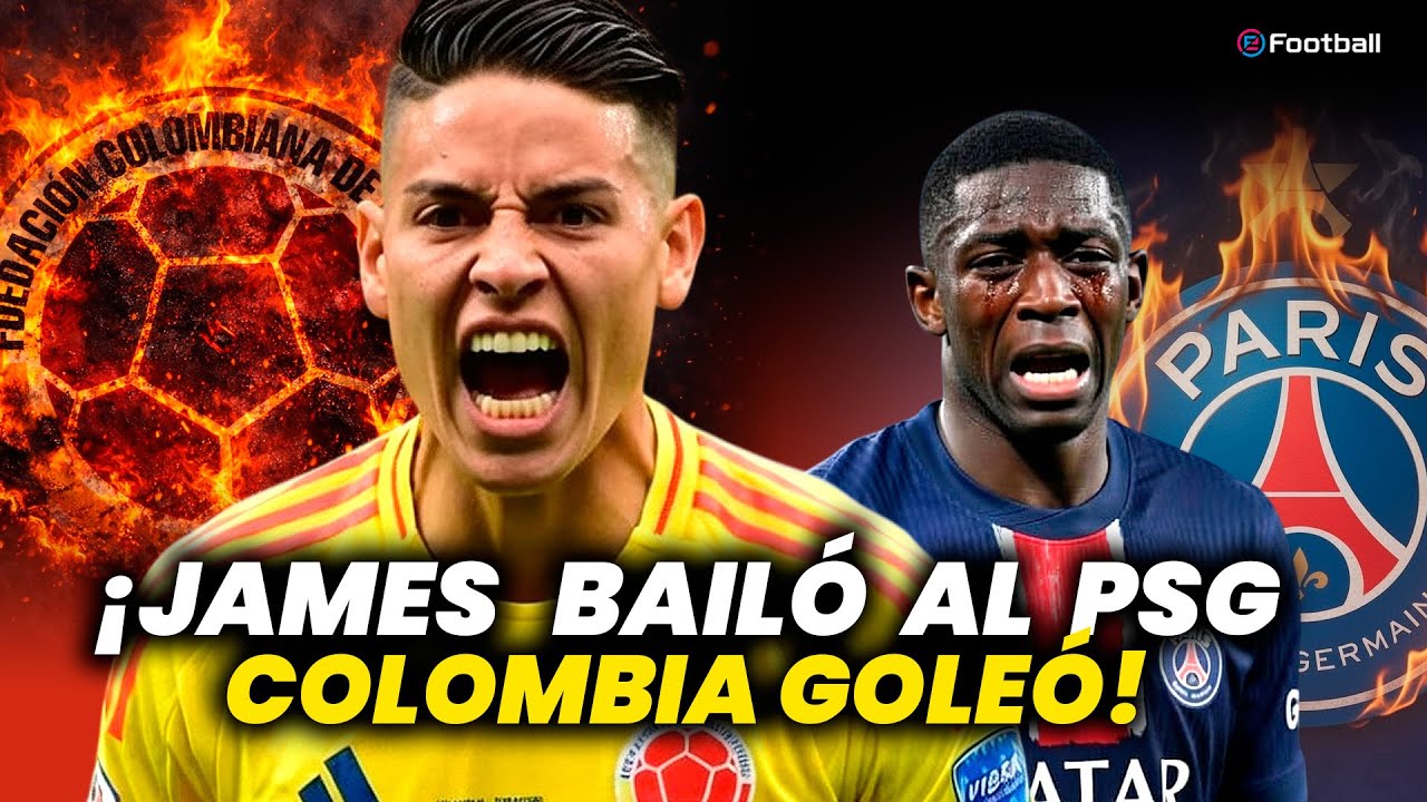 COLOMBIA GOLEÓ A PSG CON GOLAZOS DE JAMES RODRÍGUEZ