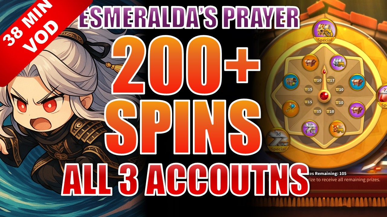I Spun Esmeralda 200+ Times Across All 3 Of My Accounts, Can I Finish ALL? | Rise of Kingdoms