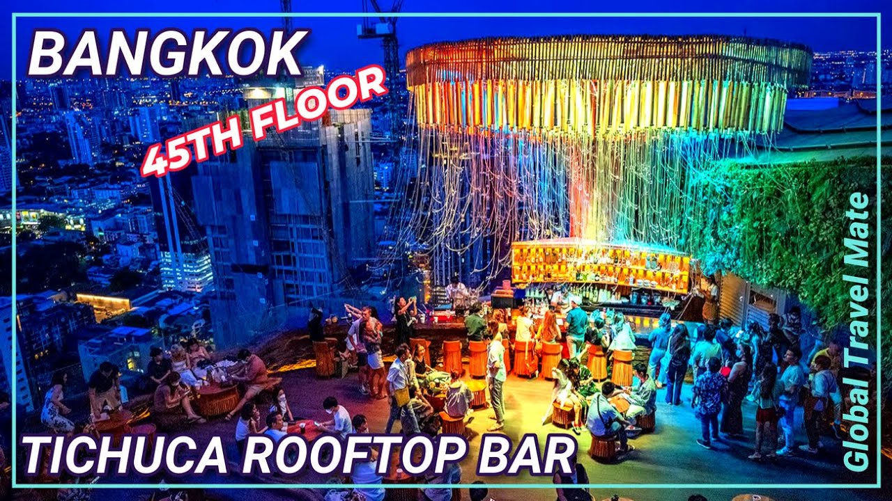 Tichuca Rooftop Bar BEST Sunset & Cocktails in Bangkok 🇹🇭 Thailand