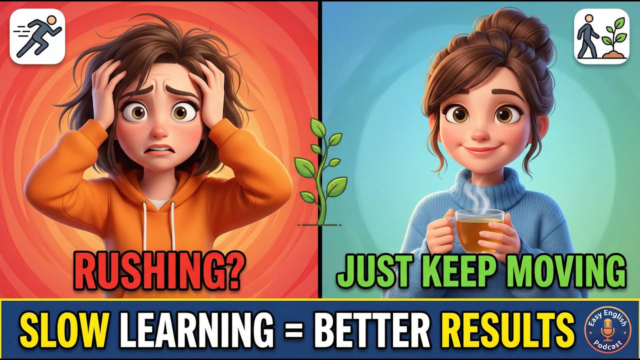 Stop Rushing! Learn English Slowly and Successfully | Easy English Podcast