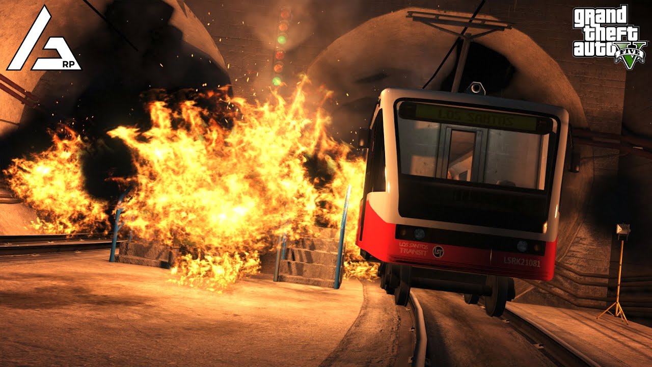 Underground Train Crash! -  GTA 5 Roleplay - ARP - 1401.