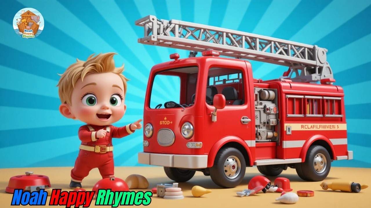 Firetruck Puzzle Song 🚒 | Fun Learning with Noah Happy Rhymes