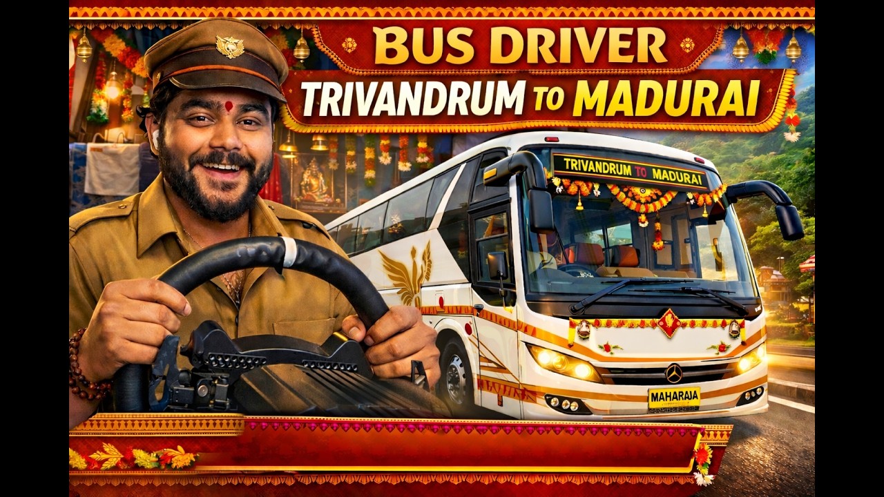 आज मैं बना Bus Driver! 👮‍♂️ | Trivandrum to Madurai on Garuda Maharaja |#ets2