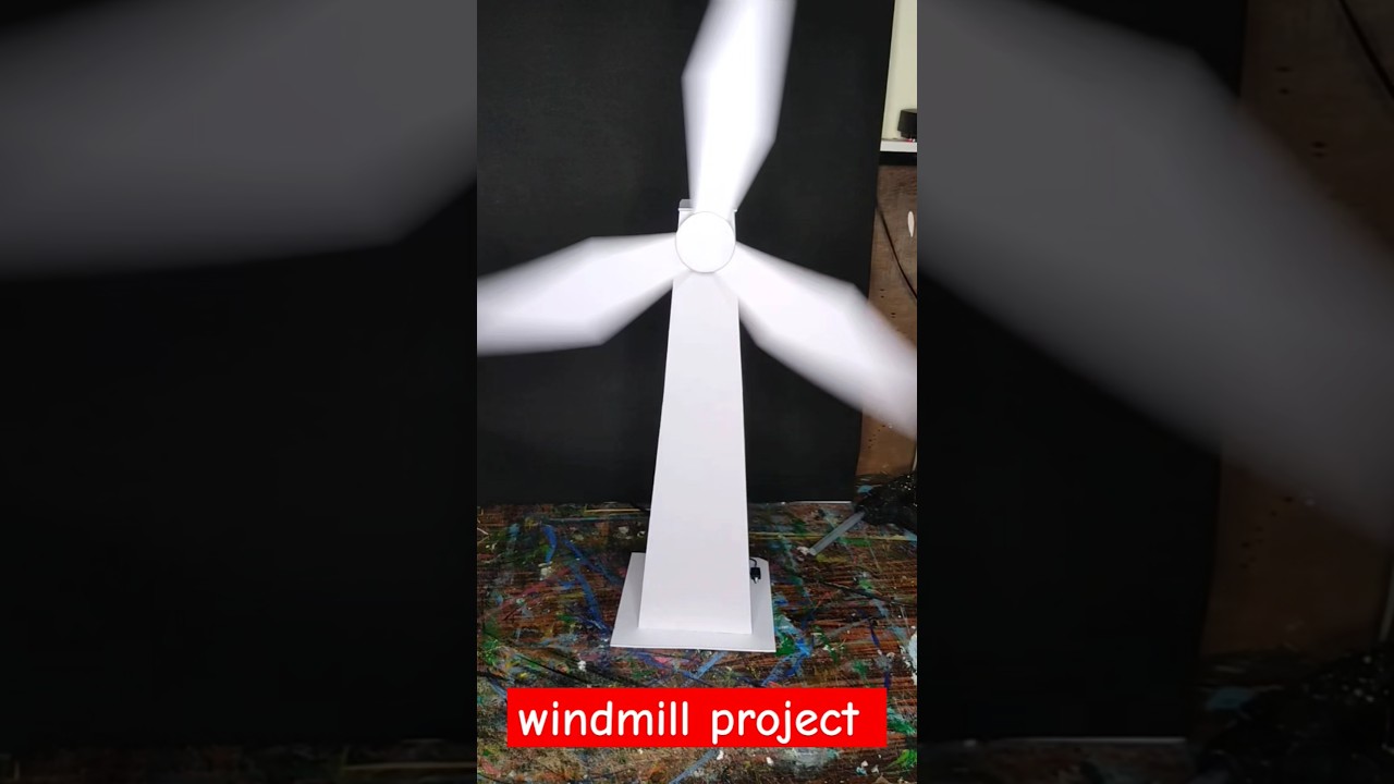 Windmill working model | how to make windmill working model #scienceproject #science #windmill