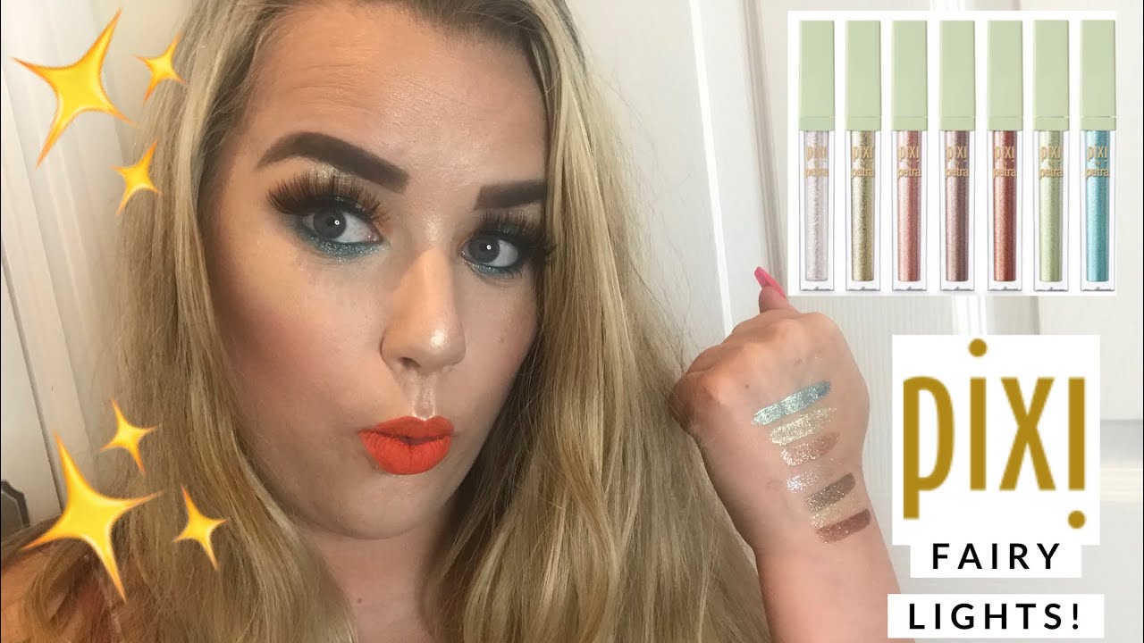 PIXI FAIRY LIGHTS LIQUID GLITTER EYESHADOWS SWATCHES - NEW SHADES! - STILA DUPES? | AMBER HOWE