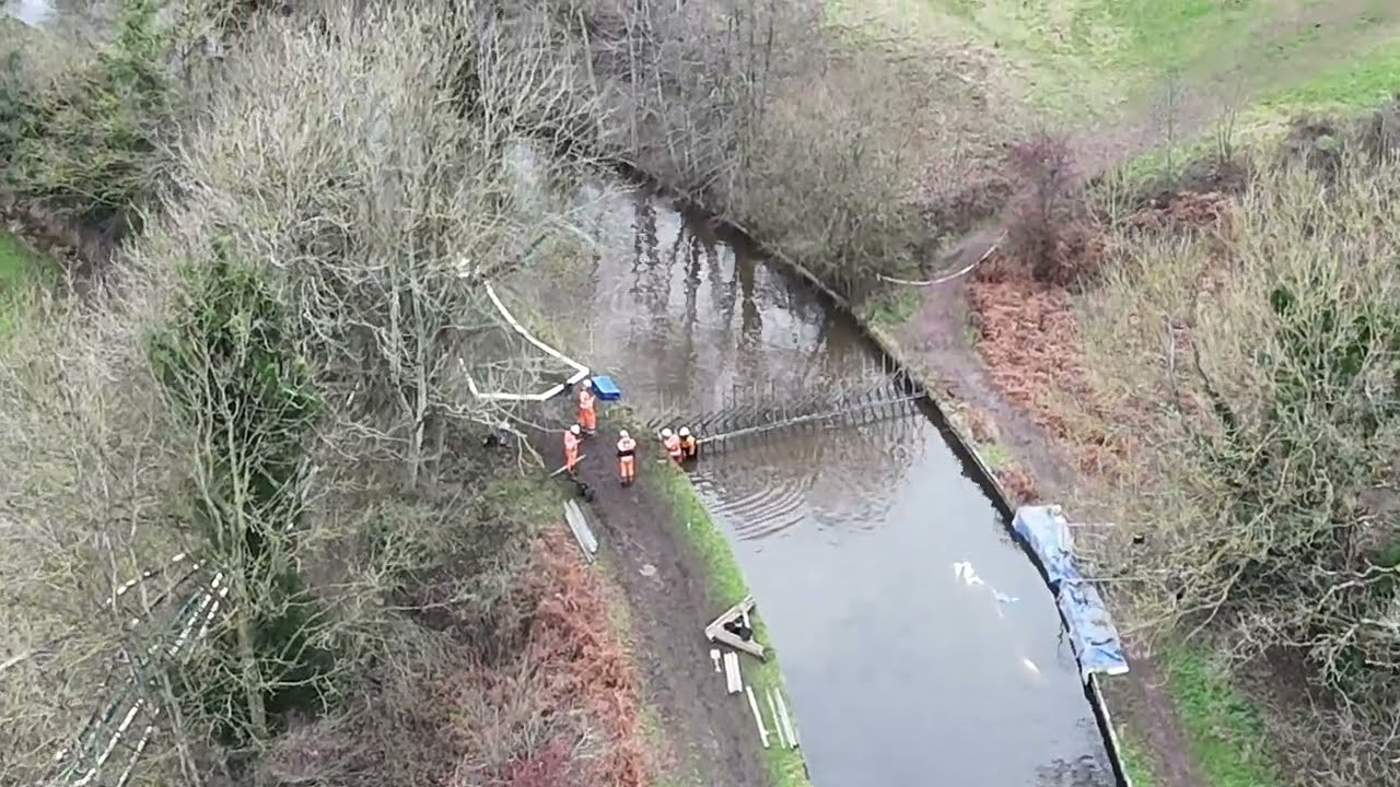 Whitchurch Canal Breach - New Dam (Day 8)