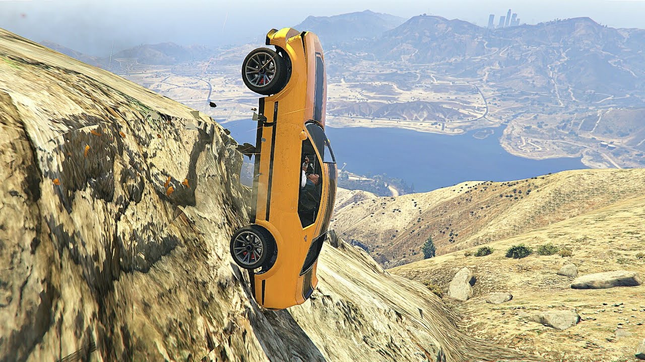 GTA 5 - Crash Testing Cars off Mt Chiliad (GTA 5 Crashes/Ragdolls) Ep.13