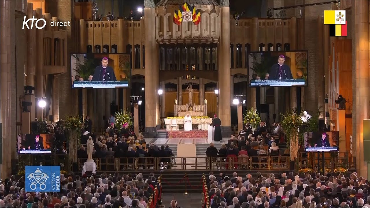 Rencontre avec le corps religieux à la basilique du Sacré-Coeur de Koekelberg - Belgique
