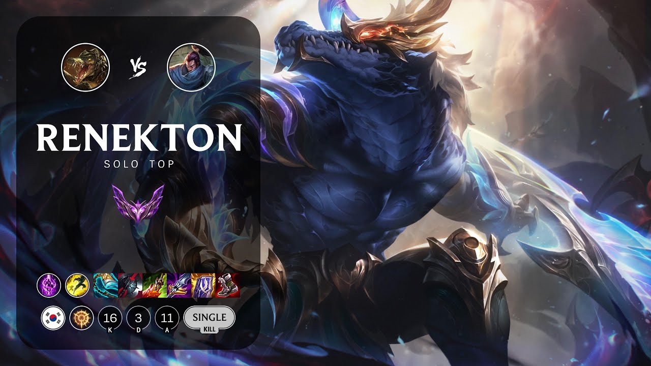 Renekton Top vs Yasuo - KR Master Patch 13.12