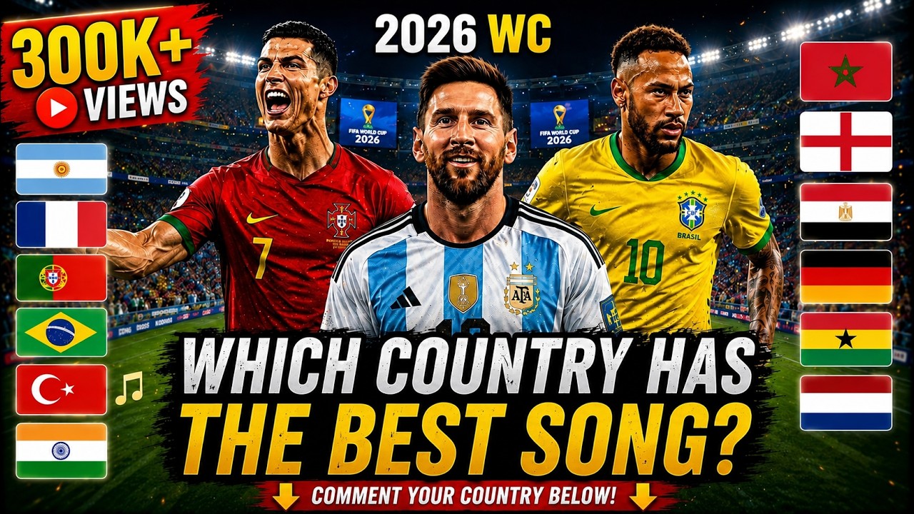 12 Countries World Cup Songs Battle 2026 || world cup2026 ||world cup song of each country ||