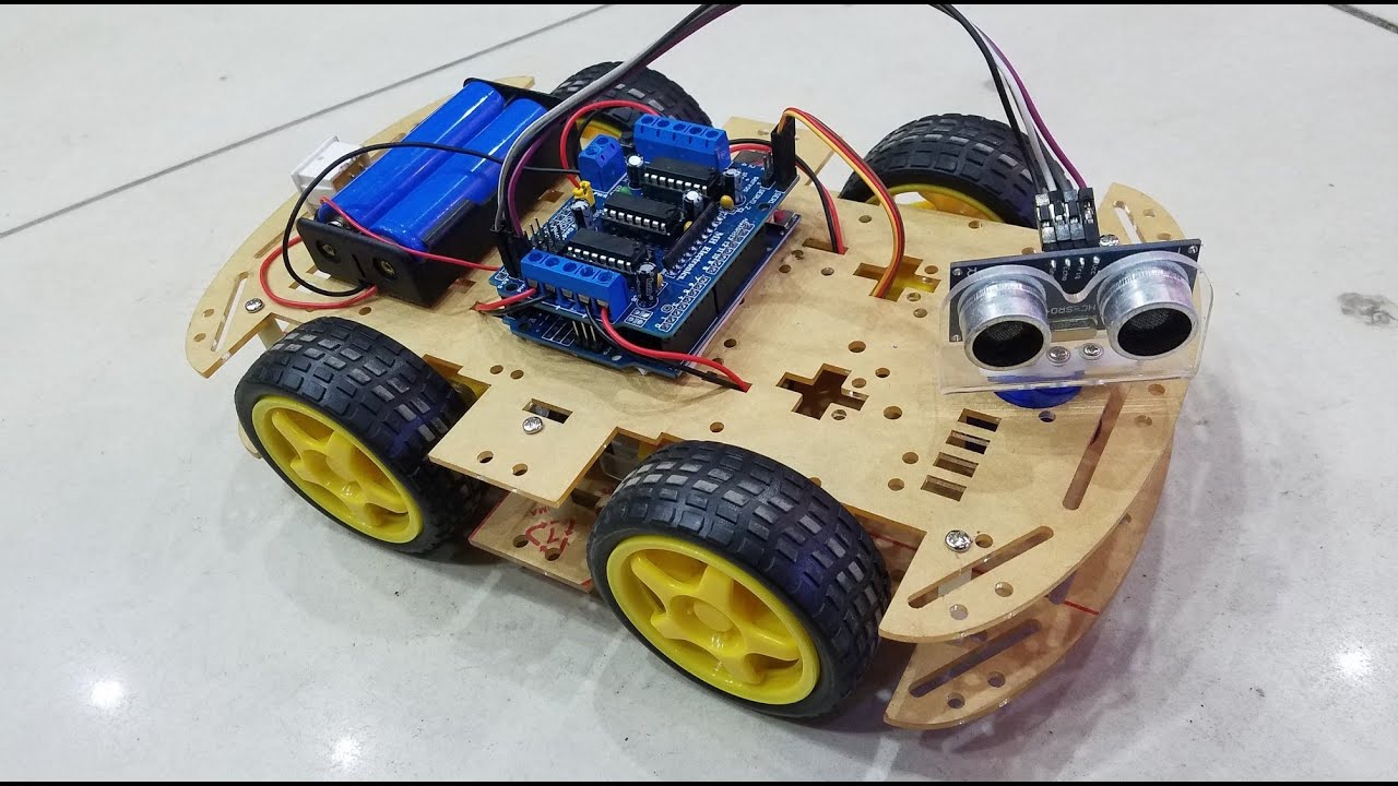 how to make a Obstacle Avoiding Robot using Arduino uno and L293d with HC sr04 Sensor