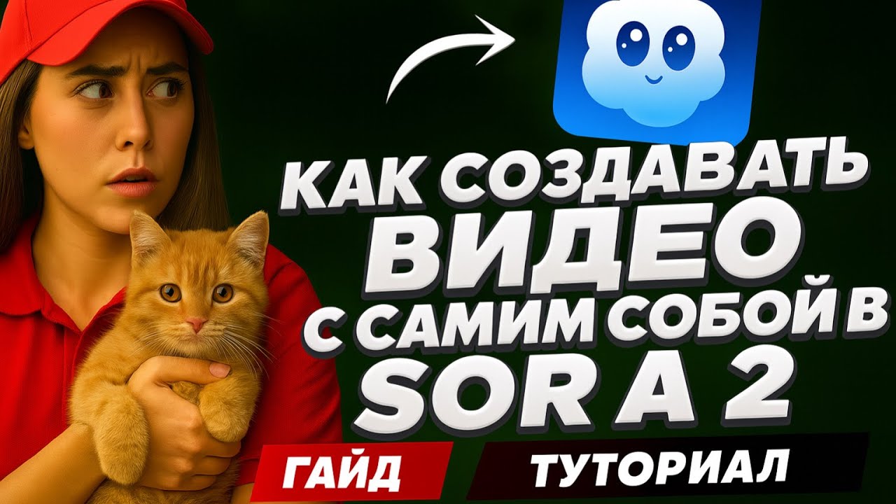 КАК СОЗДАВАТЬ ВИДЕО С САМИМ СОБОЙ В SORA 2 // ГАЙД, ТУТОРИАЛ