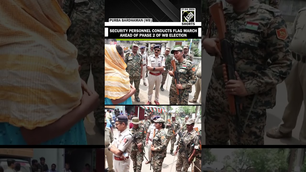 Security personnel conducts flag march & interact with locals ahead of second phase of WB Elections