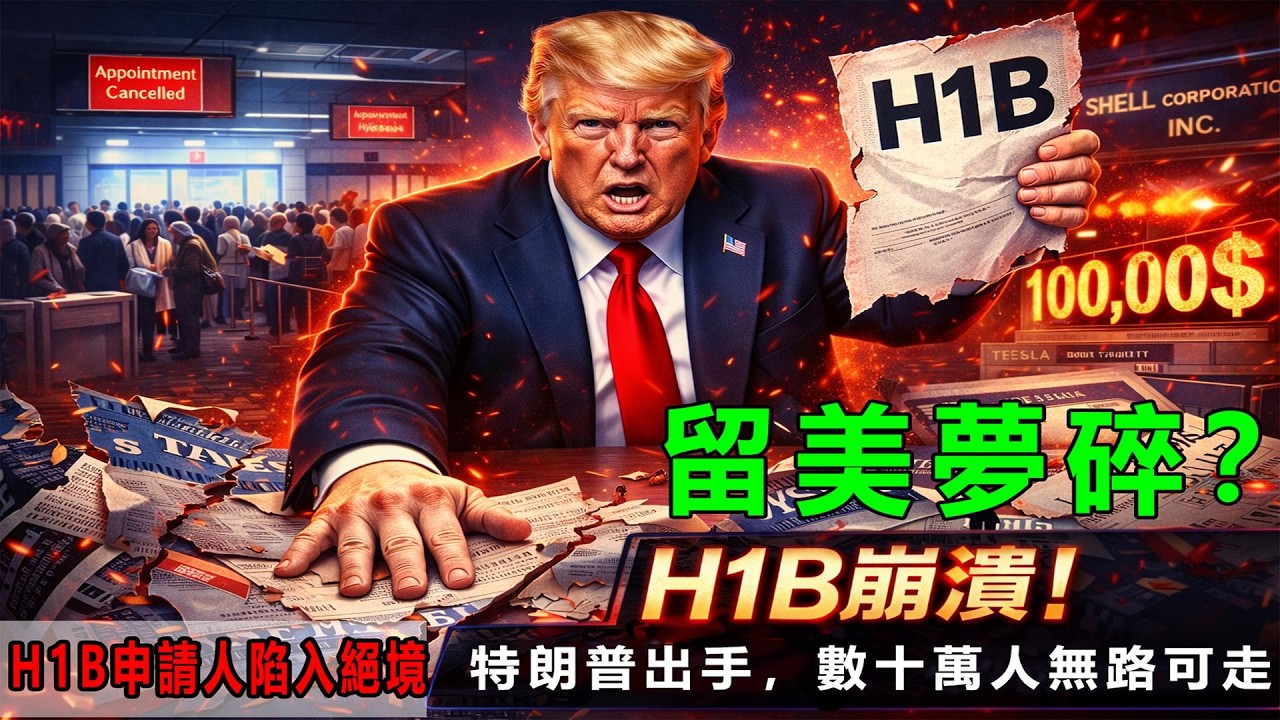 H1B死局！2026年3月抽簽必看｜雇主集體違約、面簽取消，留美黨必避的致命陷阱。#H1B2026 #H1B崩塌 #美國移民 #OPT #H1B欺詐 #美國簽證