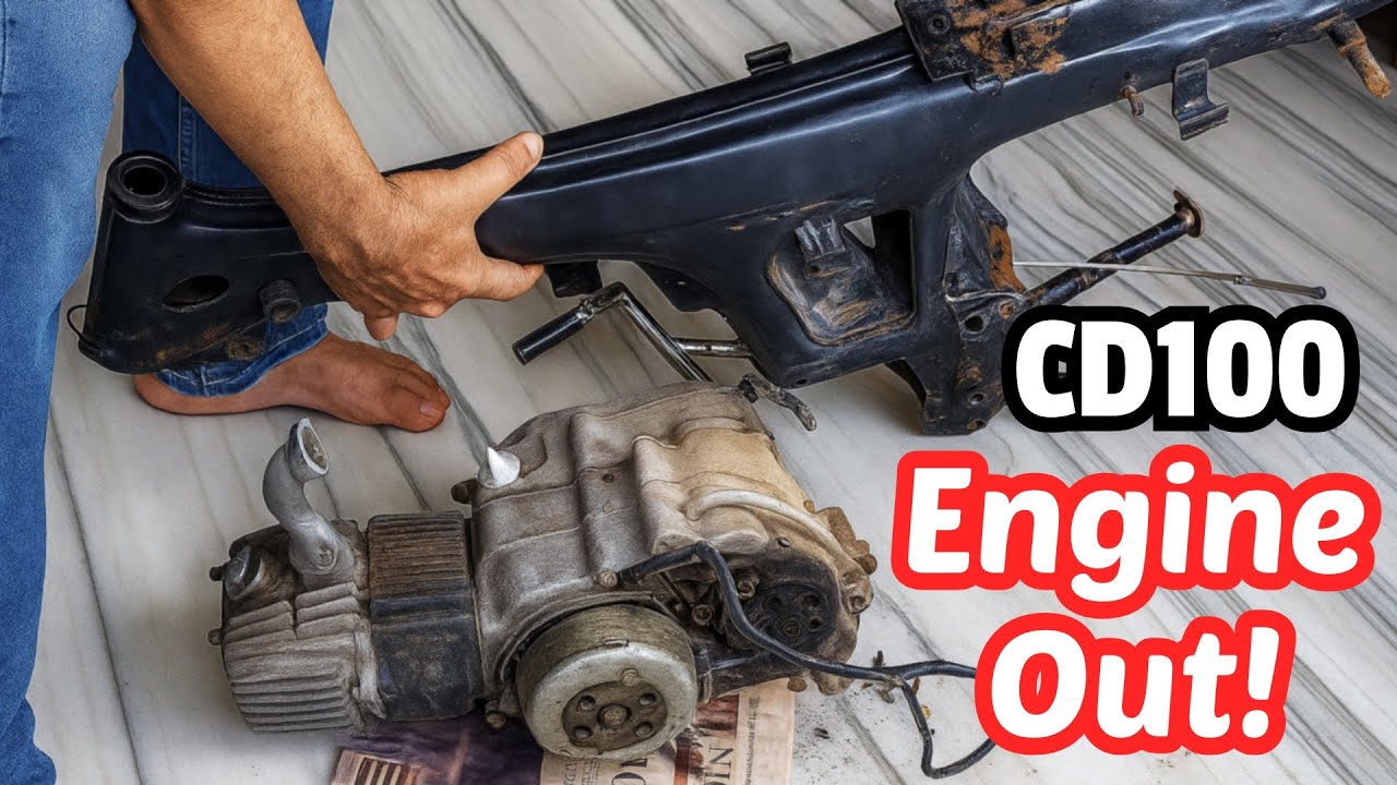Ep9: CD100 Engine Finally Out! Step-by-Step Removal Guide | Hero Honda CD100 Restoration | Hindi