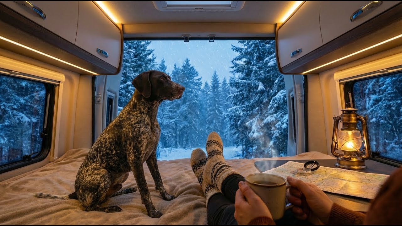 The Coziest Winter Van Life 🚐 Deep Sleep in Snowstorm (No Music)