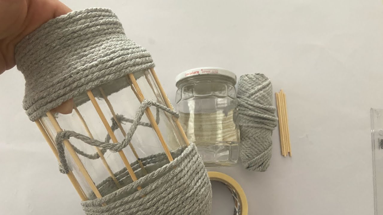 cam kavanoz ile &ccedil;ok basit kendin yap fikri /geri d&ouml;n&uuml;ş&uuml;m-recycling with glass jar