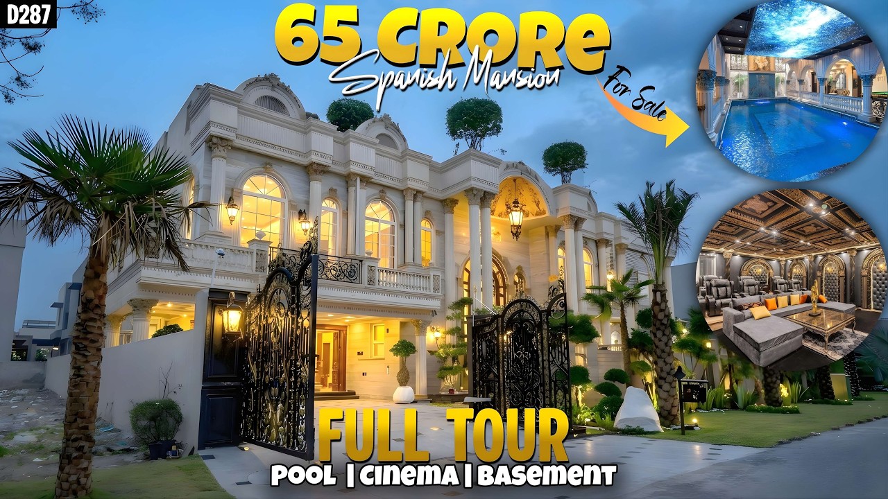 Royal Lifestyle in Lahore | 2 Kanal Spanish Mansion with Basement Pool