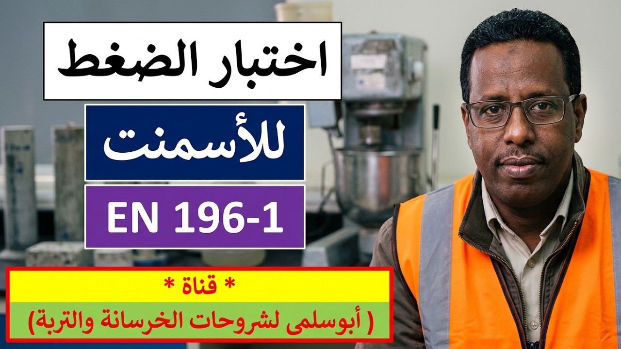 اختبار الضغط للاسمنت .