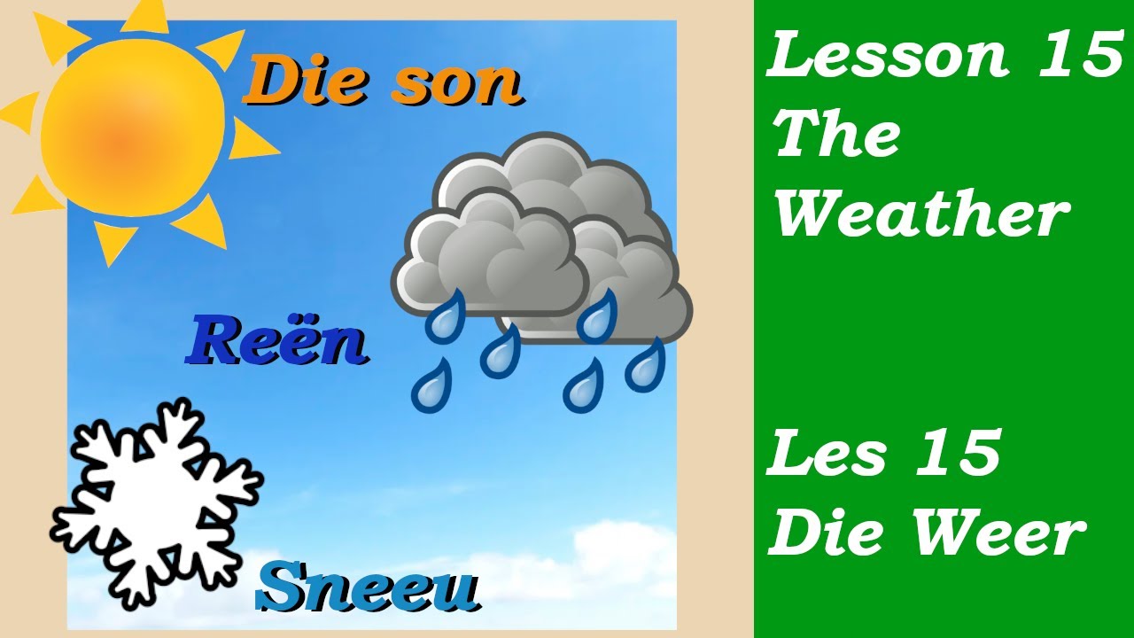 Learn Afrikaans for Beginners | The weather | Die weer |  Lesson 15