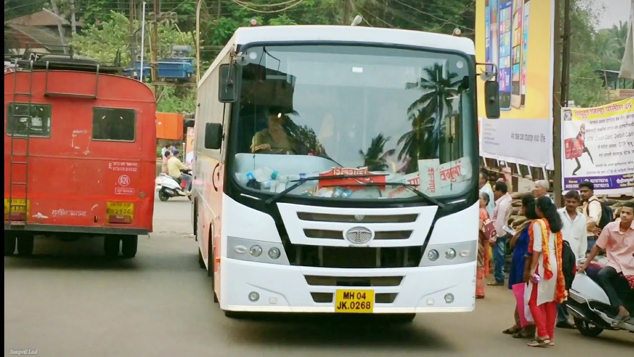 MSRTC SHIVSHAHI AC PUNE :-  VENGURLA SHIVSHAHI BUS AT KUDAL