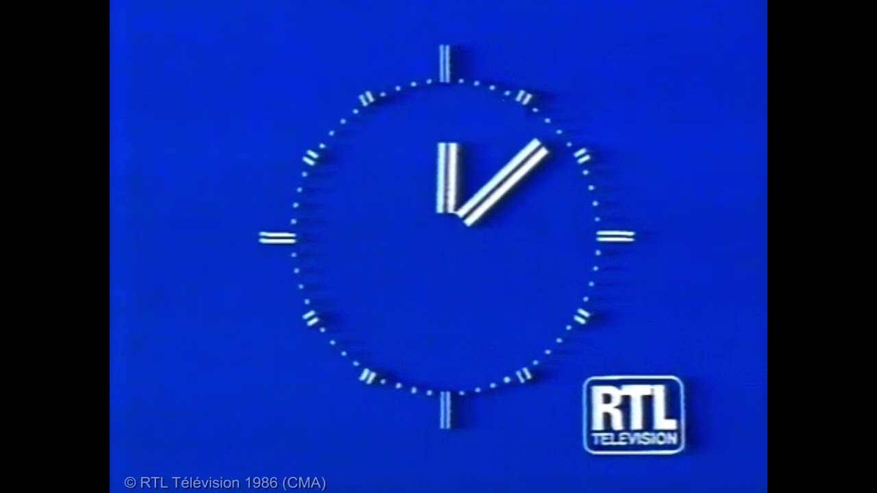 RTL Télévision - indicatif fermeture antenne du c27 avec la revue des programmes du lendemain (1986)