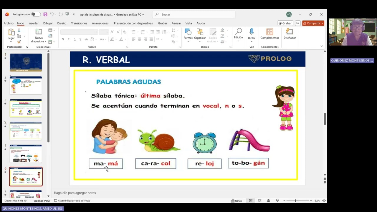 CLASES DE SÍLABAS