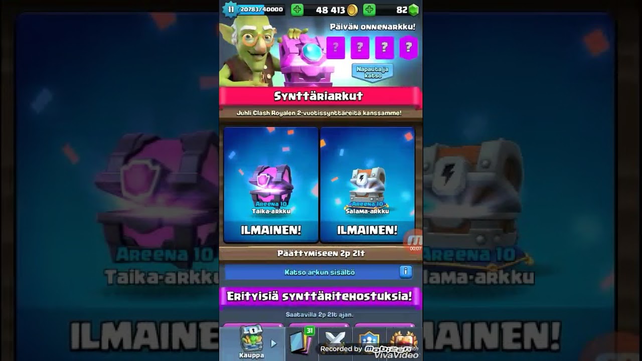 Clash royale// ilmaiset arkut.