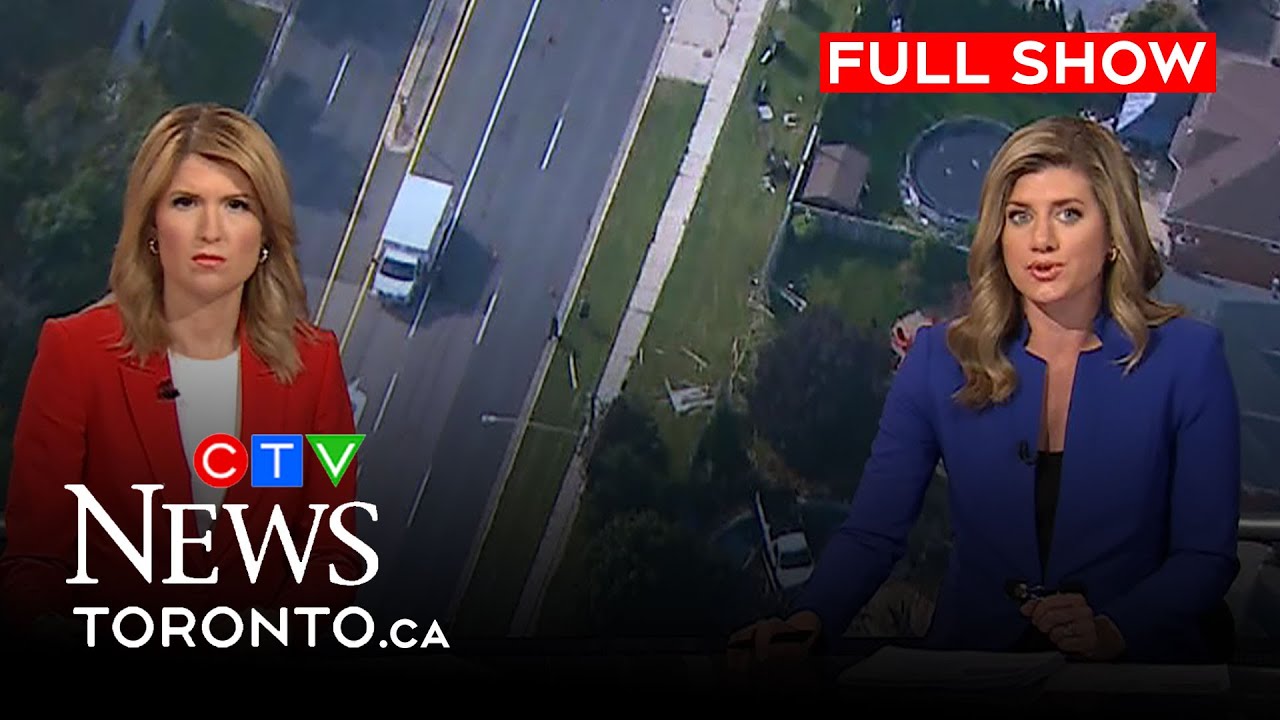 Truck ends up in Whitby pool after striking pedestrian | CTV News Toronto at Six for Oct. 11, 2024
