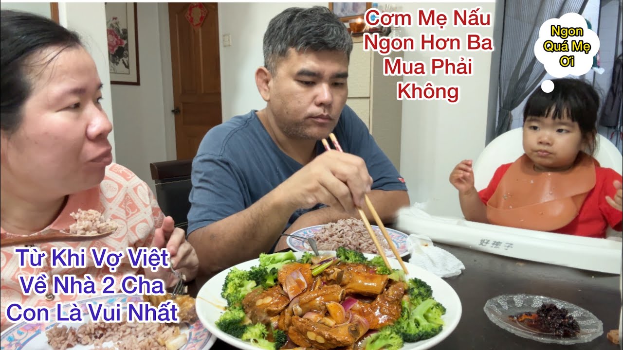 208, Từ Khi Nguyên Ở Bệnh Viện Về Nhà 2 Cha Con A Jun Vui Trong Lòng, Ăn Cơm Chiều Món Sườn Sốt Cam 