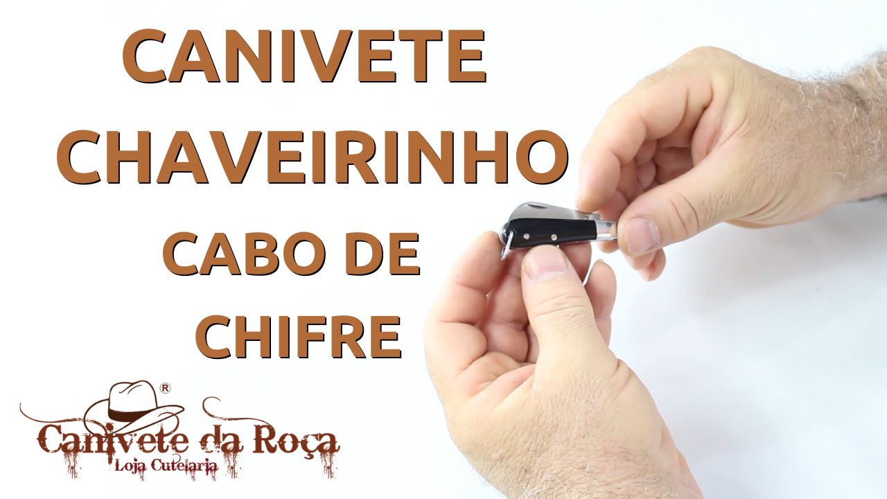 CANIVETE CHAVEIRO CABO DE CHIFRE COM BAINHA