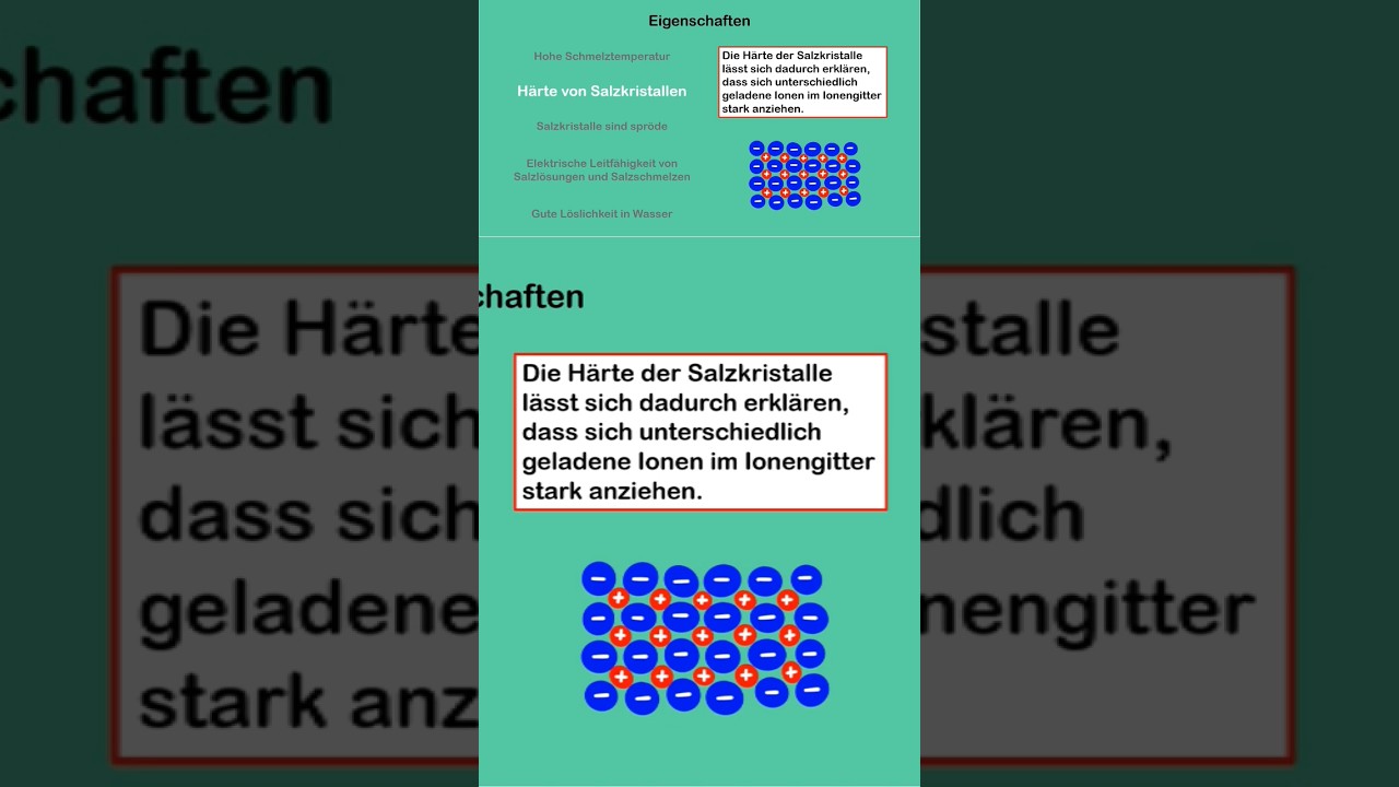 Wieso sind Salze so hart #chemistry #science #school #chemie