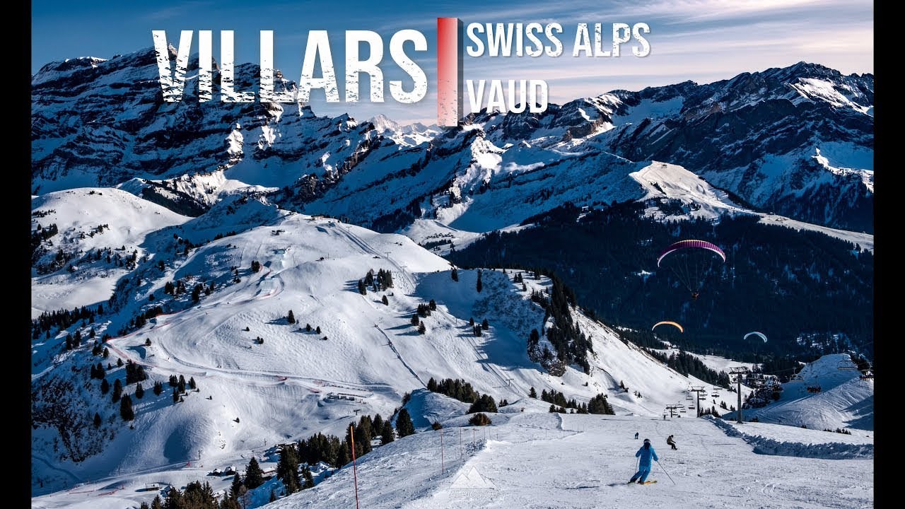 Ski station and village of Villars in the Swiss Alps