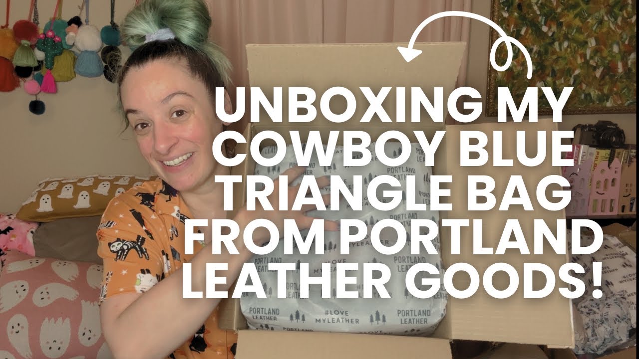 unboxing my Cowboy Blue Triangle bag from Portland Leather Goods! i take back everything i said.