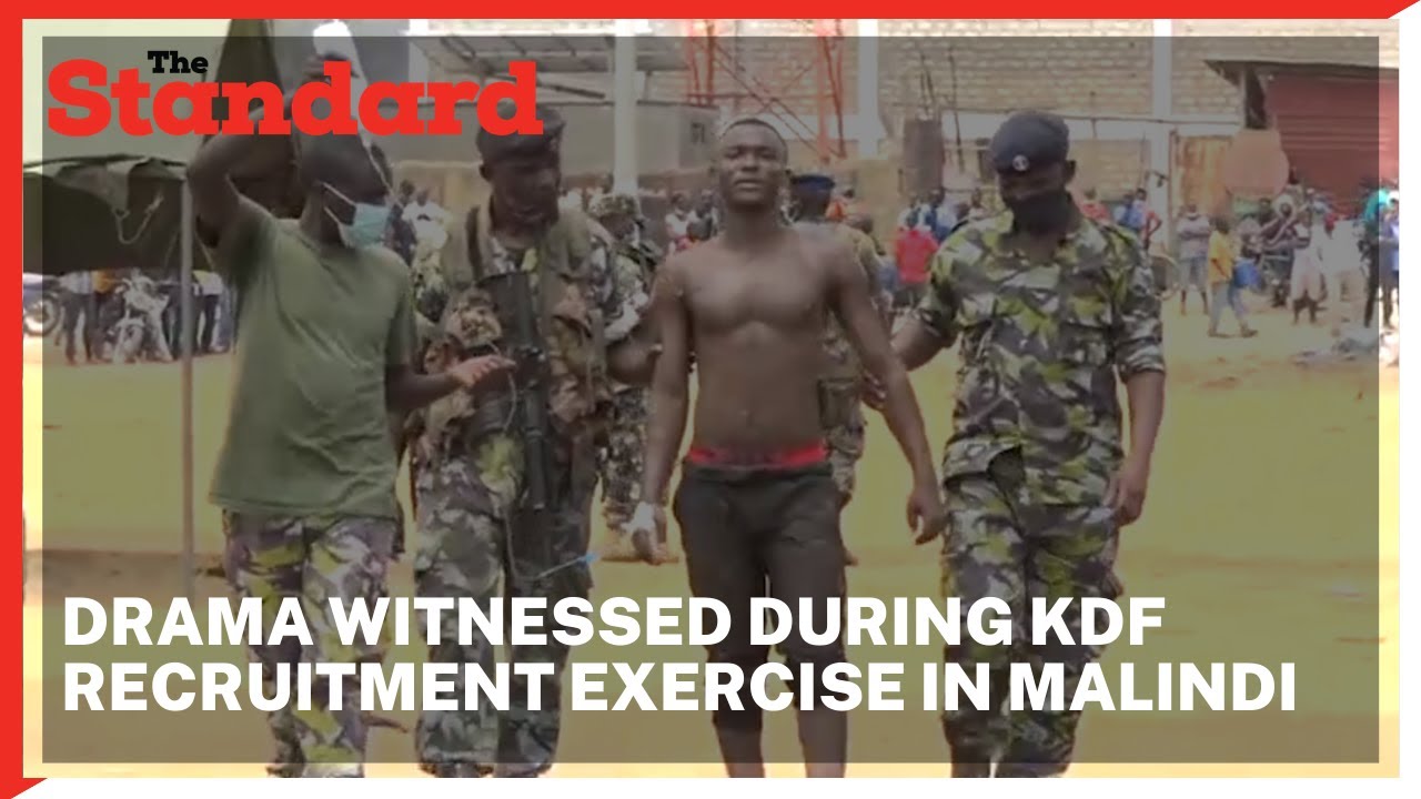 Drama as young man turns violent during KDF recruitment exercise in Malindi