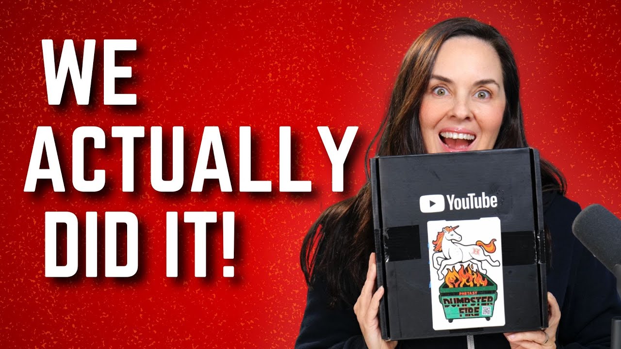 Unboxing Our 100k YouTube Award! - Dumpster Fire
