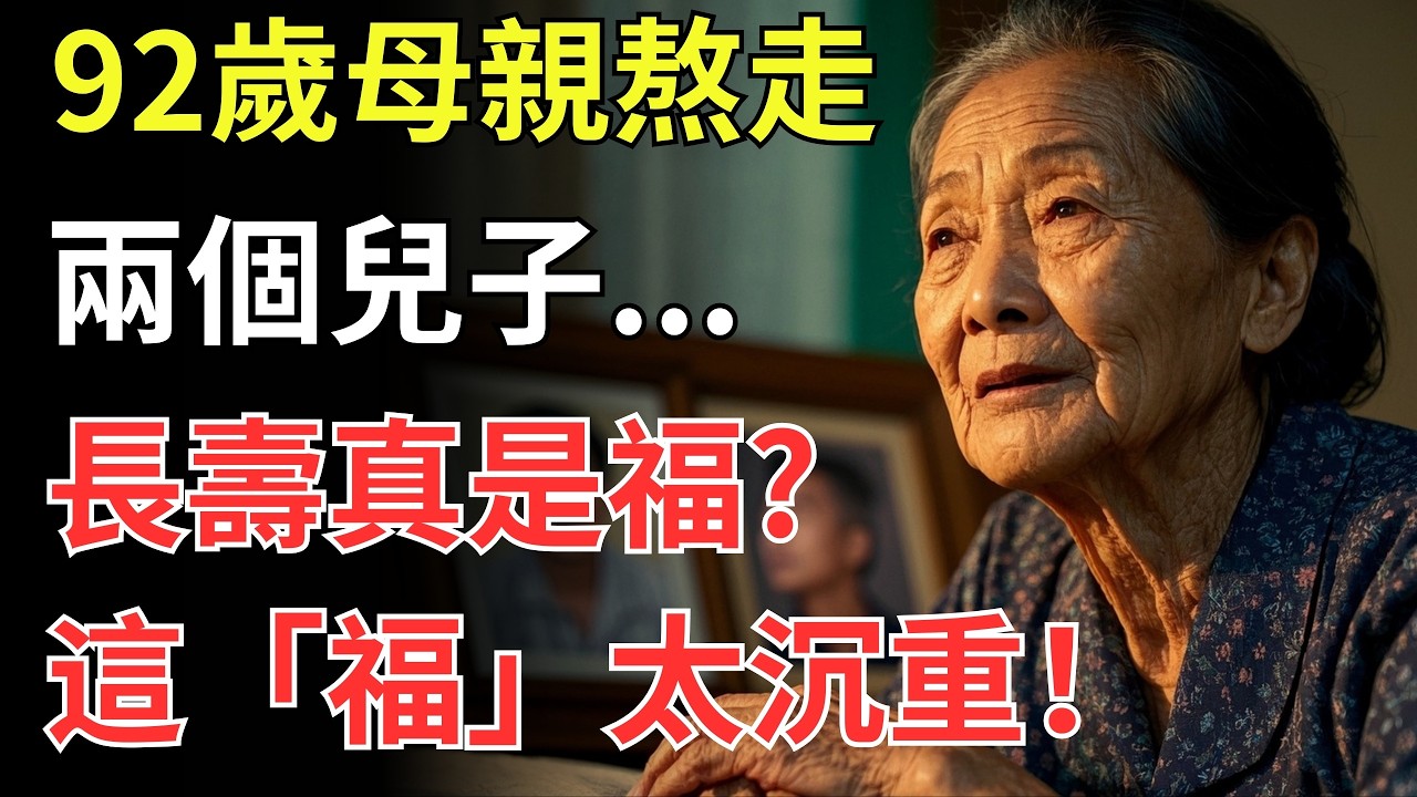 92歲母親熬走兩兒子，長壽真是福？這「福」太沉重！