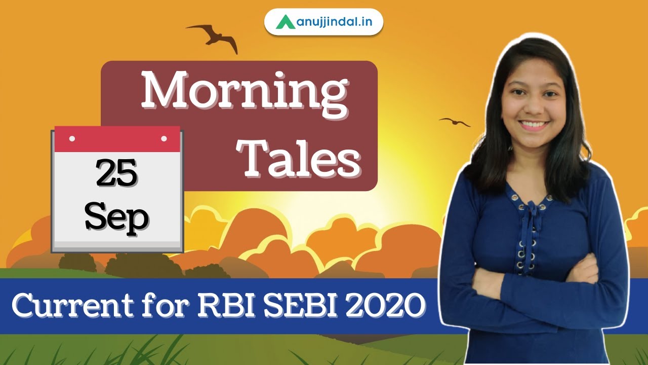 RBI & SEBI 2020 | Morning Tales | Daily Current Affairs | 25th Sept - by Neha Ma'am