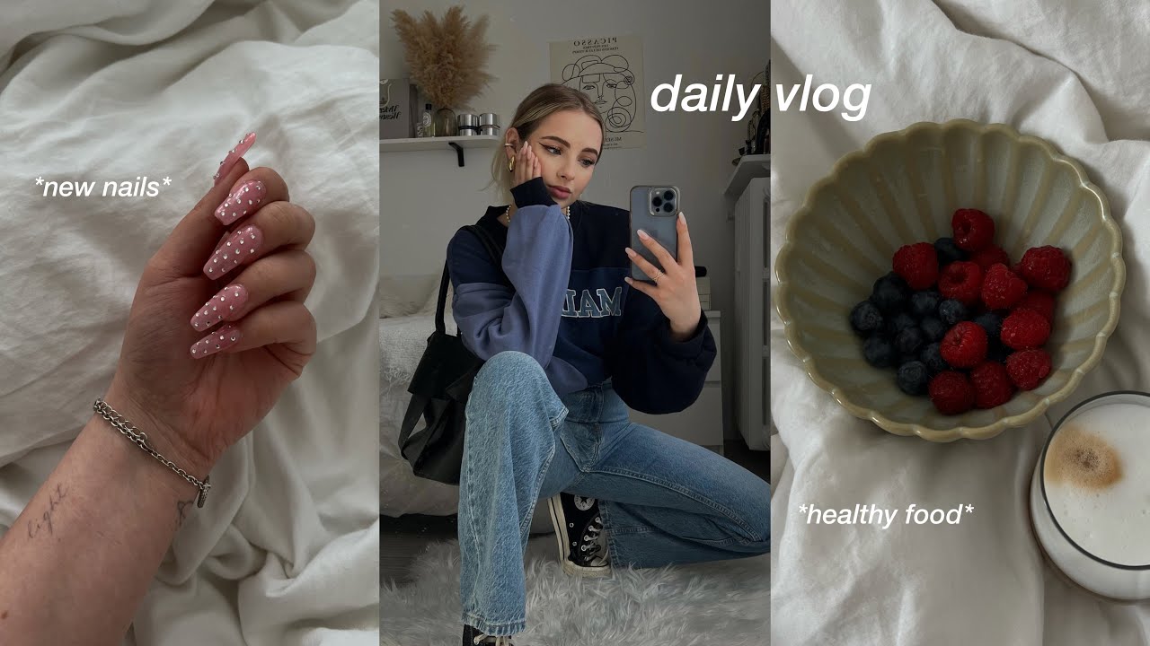 DAILY VLOG🌸: new nails, svuota spesa, skin care